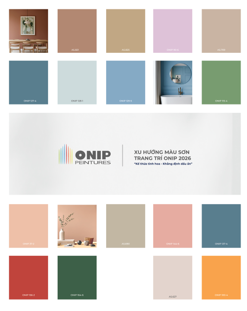 Xu hướng màu sơn ONIP 2026