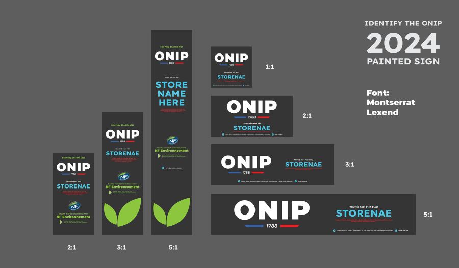 Nhận diện biển bảng sơn Onip